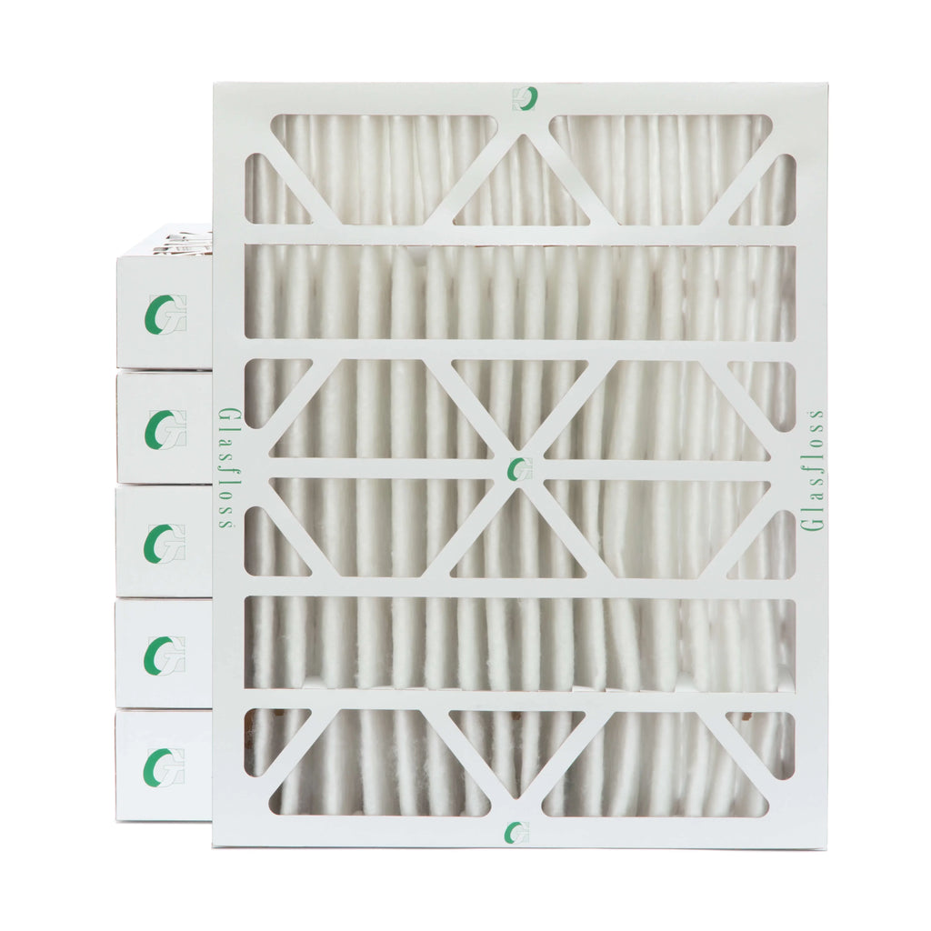 16x20x4 MERV 13 (MPR 2200) AC Furnace 4" foot Air Filters by Glasfloss Industries. 6 PACK (Actual Depth: 3-3/4")