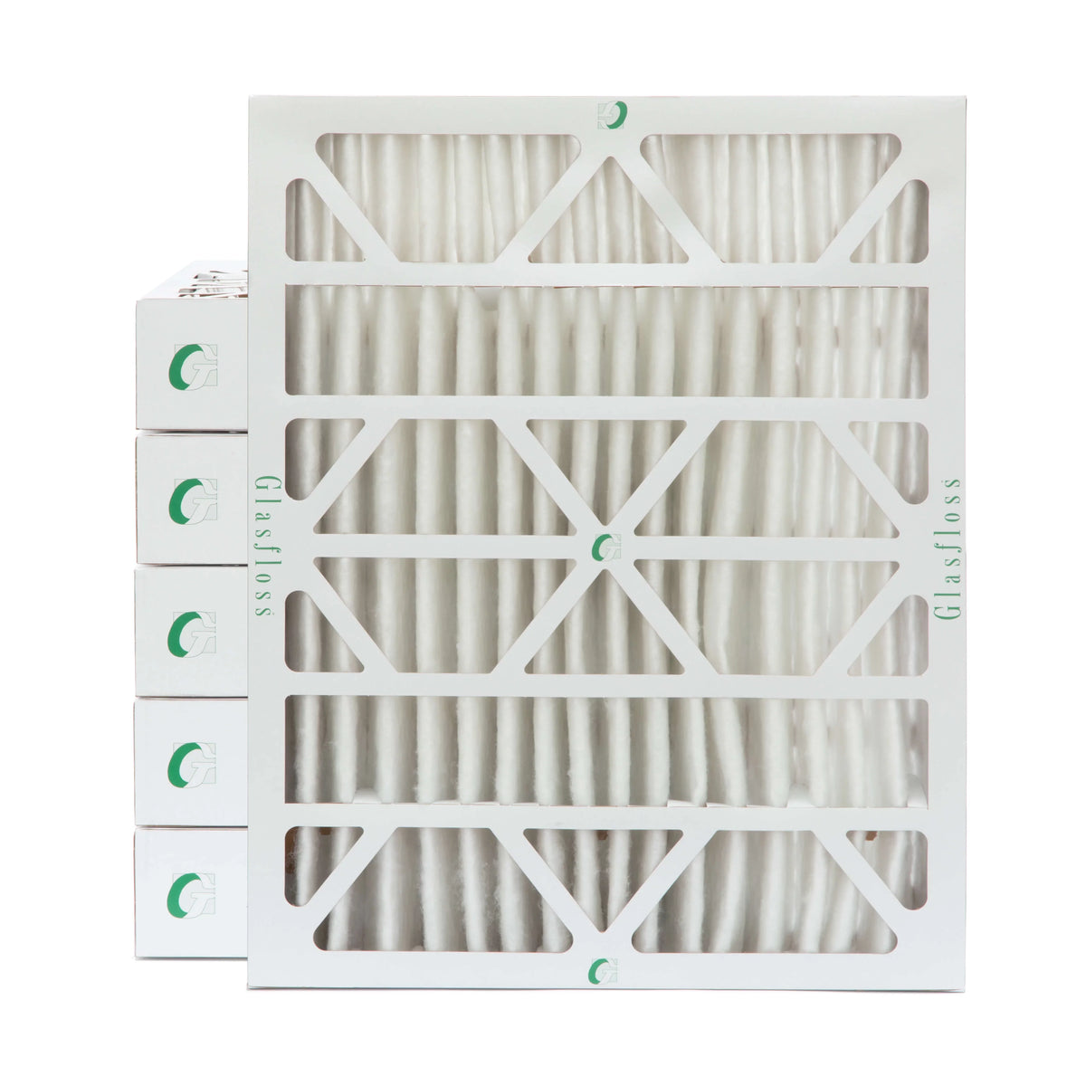 16x20x4 MERV 13 (MPR 2200) AC Furnace 4" foot Air Filters by Glasfloss Industries. 6 PACK (Actual Depth: 3-3/4")