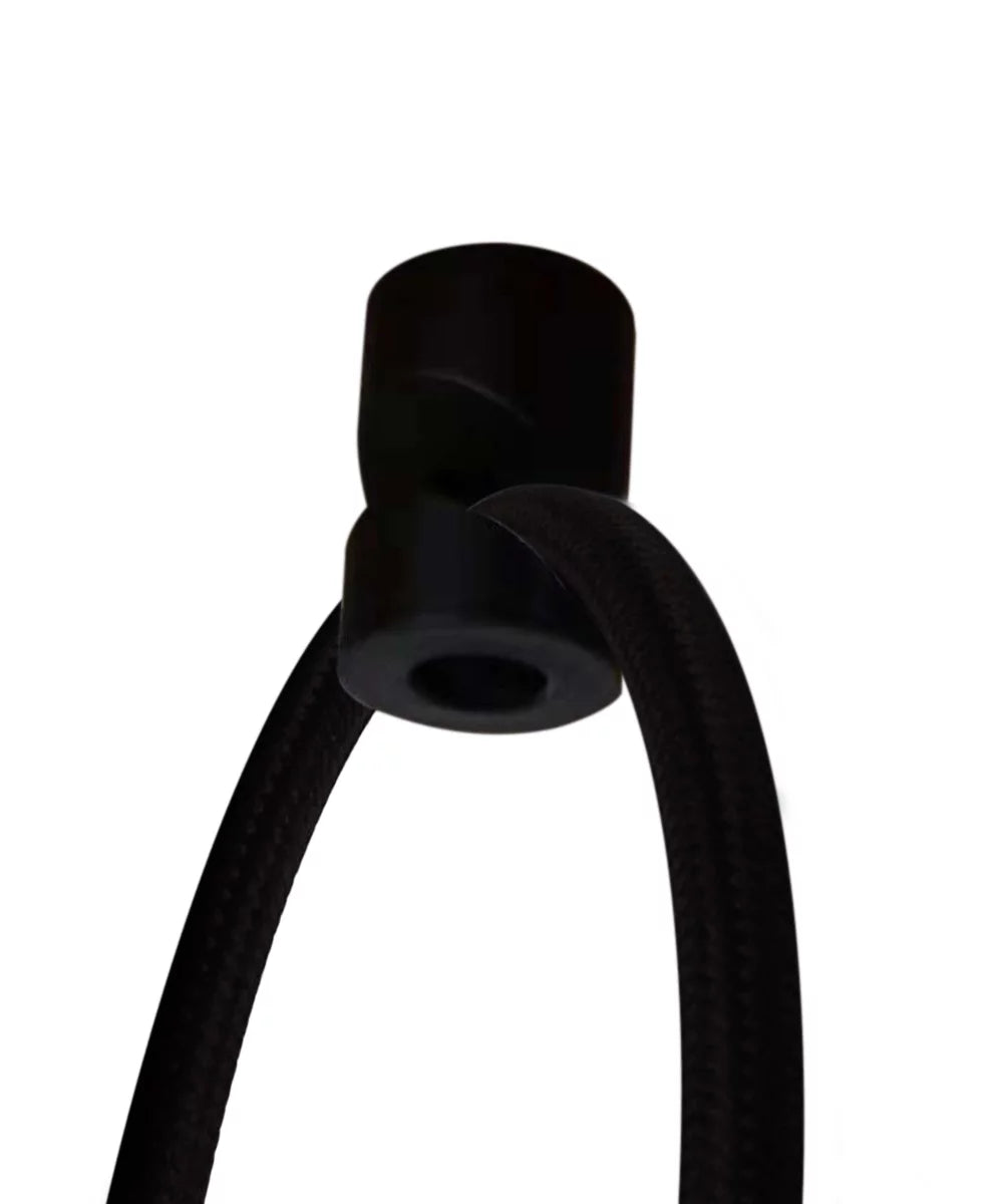 1 Light Swag Plug-In Pendant 14"w Rounded Corner Square Oatmeal Drum Shade; Cord