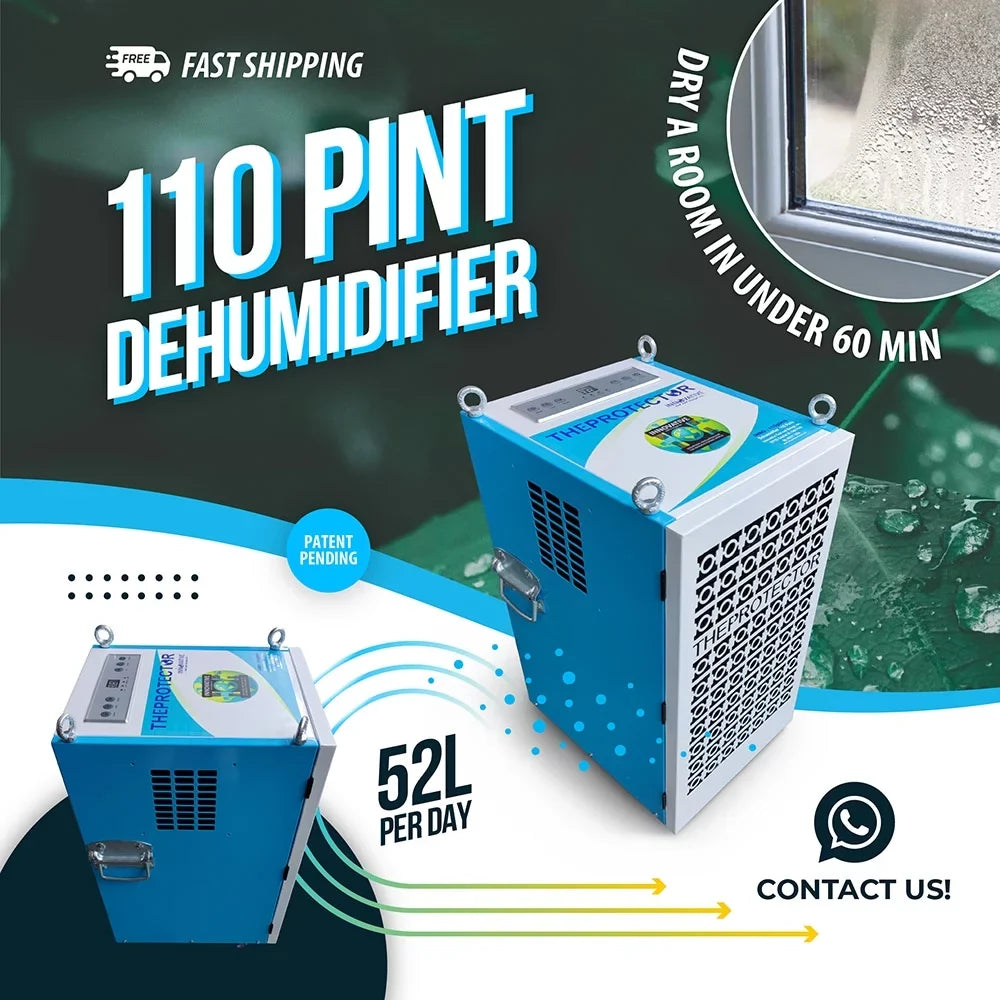 110 Pint Dehumidifier; Dehumidifier; Commercial & Industrial dehumidifier