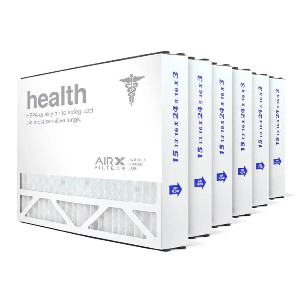 16x25x3 AIRx HEALTH Air Bear 255649-101 Replacement Air Filter - MERV 13; 6-Pack