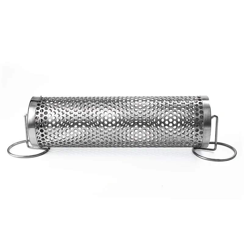 1pc Rolling Grill For Outdoor BBQ - Grill Grill - Charcoal Grill - Stainless Steel Grill For Outdoor Round Grill - Campfire Grill - Camping Picnic Cookware 11.81*3.54*3.54inch