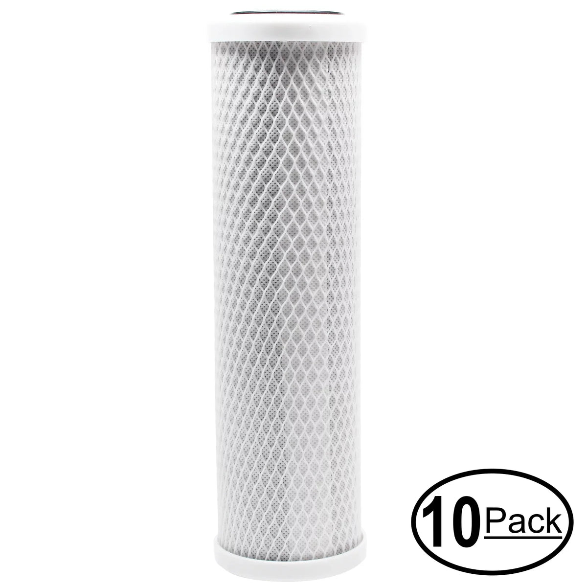 10-Pack Replacement for iSpring HC12 Activated Carbon Block Filter - Universal 10 inch Filter for iSpring 123Filter Slimline Water Filter Housing Clear 10 #HC12 - Denali Pure Brand