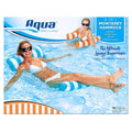 1 Pc; Aqua Swim Assorted Fabric/Mesh Inflatable 4-In-1 Monterey Hammock Pool Lounge
