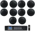 (10) JBL CONTROL 14C/T-BK 4" 25w 70v In-Ceiling Speakers+Amplifier